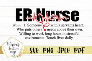ER Nurse Graphics for Crafts & Branding