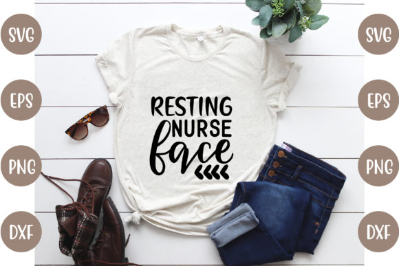 Nurse Design, Resting Nurse Face Graphics for Crafts