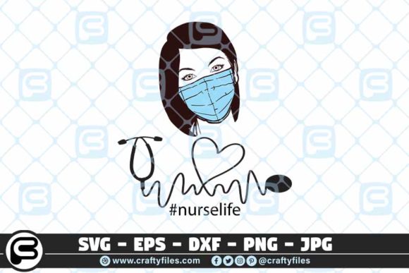 Nurse Head Graphics for Crafts & Blogs