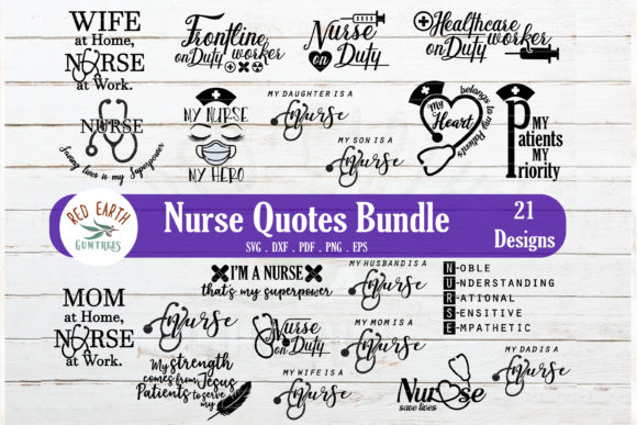 Nurse Quotes Graphics for Crafts & Gifts