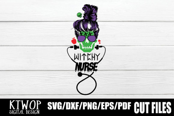 Witchy Nurse Halloween Graphics for Crafts
